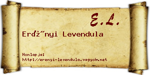 Erényi Levendula névjegykártya